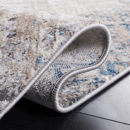 Safavieh 6 ft. 7 in. x 6 ft. 7 in. Vogue Blue & Gray Power Loomed Round Rug VGE158M-7R